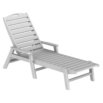 Polywood Nautical Chaise Lounger with Arms