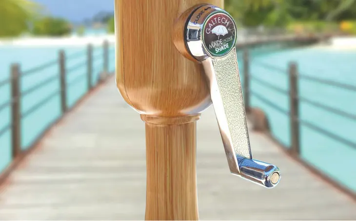 A crank lift mechanism.