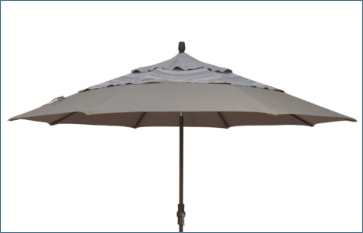 A double wind vent umbrella