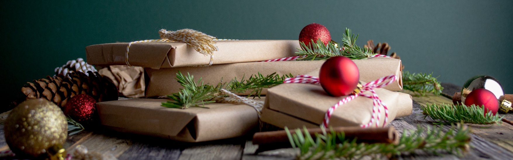 Some holiday gifts on a table