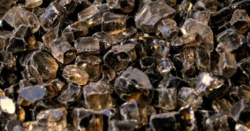 Brown fire glass.