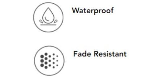 Sunbrella Rain Fabrics are waterproof and fade resistant