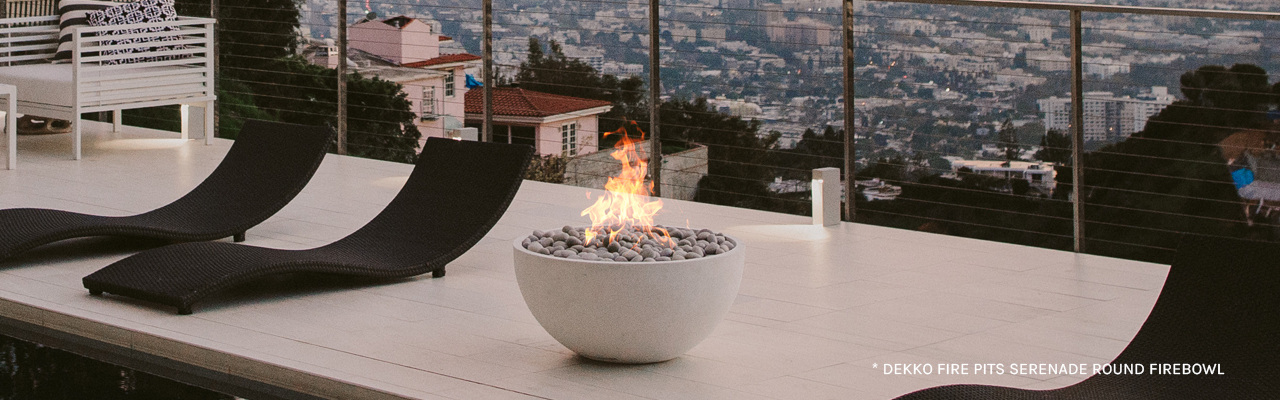 Dekko Fire Pits Modern Concrete Fire Bowls And Fire Tables