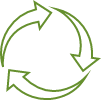 100% curbside recyclable; contains no heavy metals or carbon black.