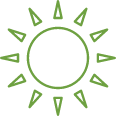 Designed to resist UV-fading from sunlight for 5-10 years in most climates.